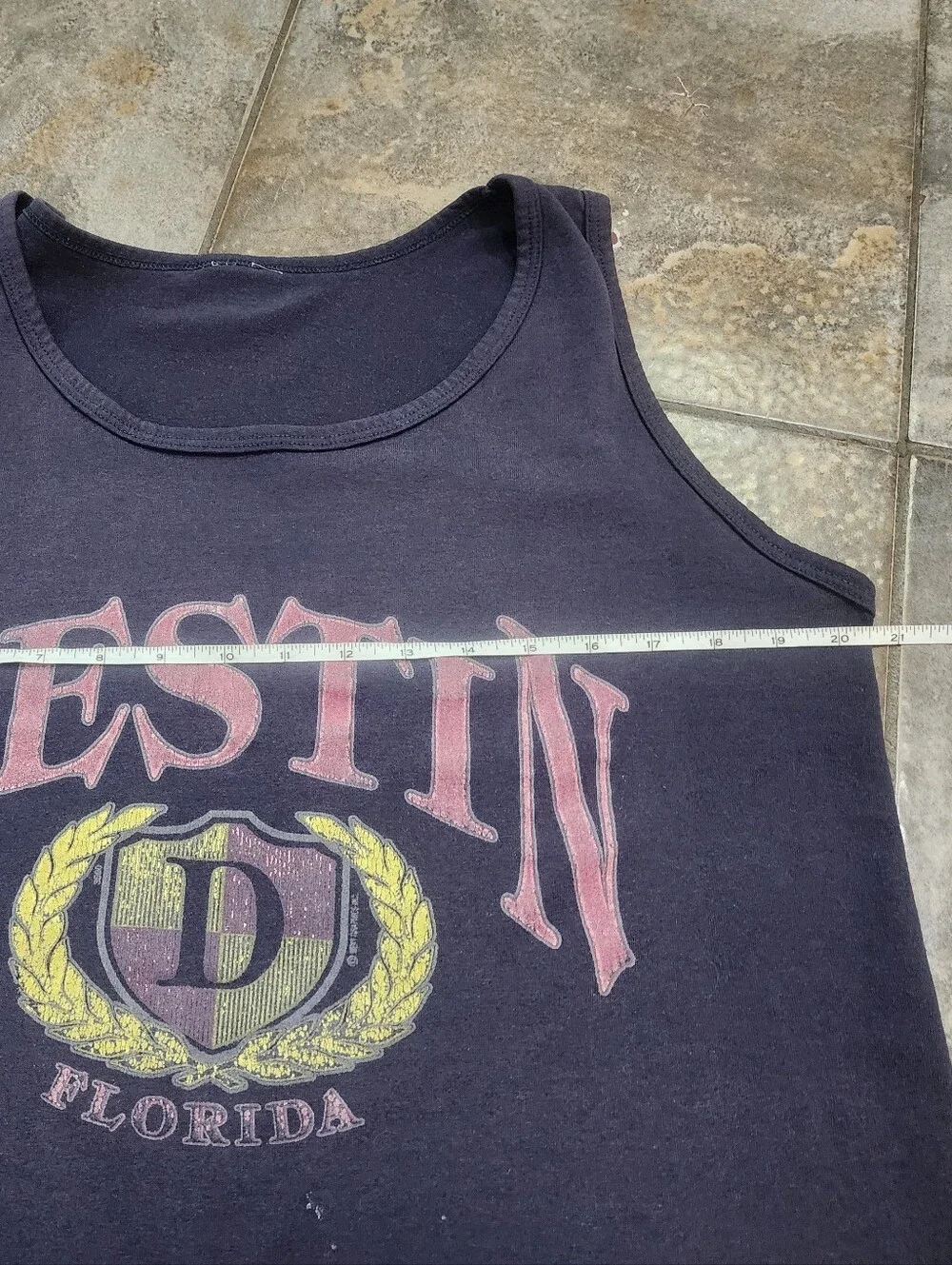Vintage 90s Destin Florida Men's Medium/Large Beach Tank Top Sleeveless T Shirt